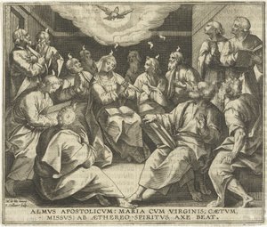 Derramamento do Espírito Santo de Jan Collaert (II)