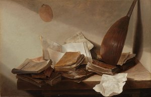 Ainda vida com livros, 1625-30
