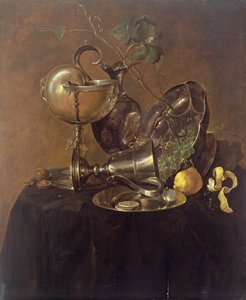 Ainda vida com uma xícara Nautilus, 1632 (painel)