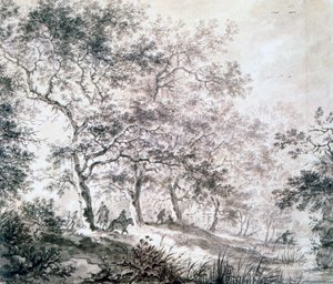 Um grupo de árvores à beira da água, 1643