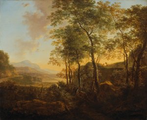 Encosta arborizada com vista, c.1645