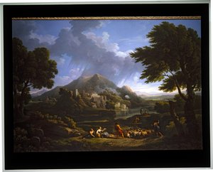 Paisagem A Temporale na campina (tela) de Jan Frans van (1662 1749) Bloemen