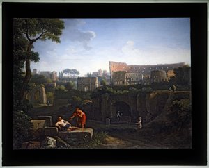 Conjunto de quatro Cappricio; (2) Coliseu e Arco de Constantino (tela) de Jan Frans van (1662 1749) Bloemen