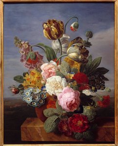 Flowers in a Vase Painting de Jan Frans Van Dael (1764-1840) (ec.flam.) 1810 Dim. 0,62x0,49 m Orleans, Museum of Fine Arts