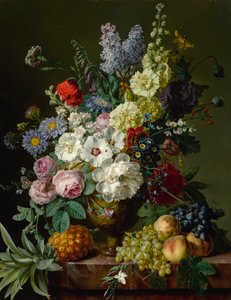 Natureza morta de flores num vaso de Jan Frans van Dael