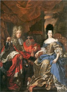 Alemão: Doppelbildnis Johann Wilhelm von der Pfalz und Anna Maria Luisa de
