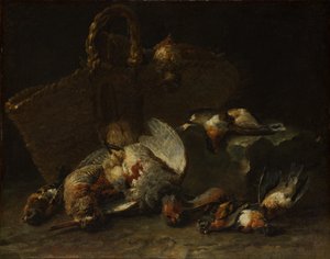 Uma cesta e pássaros. de Jan Fyt