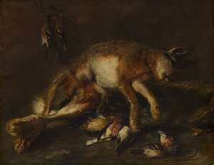 Uma lebre e pássaros. de Jan Fyt