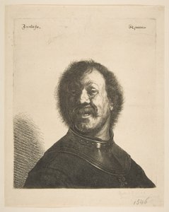 Homem rindo em um gorget, 1620-40.