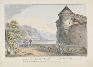 Vista do Chateau de Chillon
Vue du Chateau de Chillon à 2 lieues de Vevey (título sobre o objecto) de Jan Gerard Waldorp