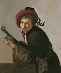 Jovem tocando um Theorbo de Jan Gerritsz van Bronckhorst