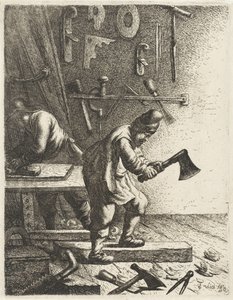 carpinteiros Ocupações (título da série) de Jan Gillisz. van Vliet