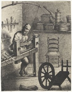 Trabalhador atrás de um torno Ocupações (título da série) de Jan Gillisz. van Vliet