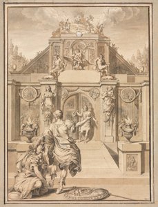 Perseu e Minerva diante de um Templo, primeiro terço do século XVIII.