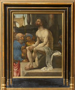 A zombaria de Cristo, 1527. de Jan Gossaert