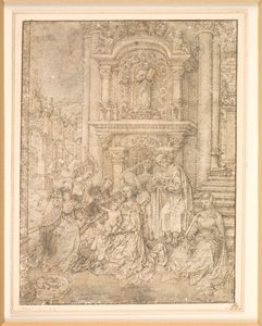 O casamento místico de Santa Catarina de Jan Gossaert