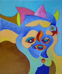 Não brinque com ela; ela é uma garota má, 2010 (óleo sobre tela)