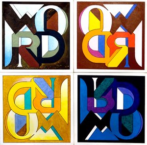 Quatro palavras, sem palavras, 2007 (óleo sobre madeira) de Jan Groneberg