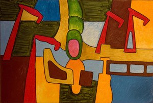 Inside the World of Caterpillars, 2007 (óleo sobre madeira) de Jan Groneberg