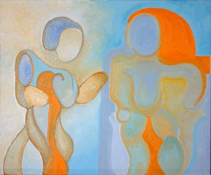 Homem e Mulher nº 1, 2009 (óleo sobre tela) de Jan Groneberg