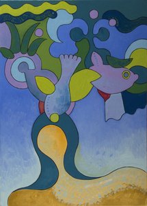 A Pequena Sereia em Águas Poluídas, 2007 (óleo sobre tela) de Jan Groneberg