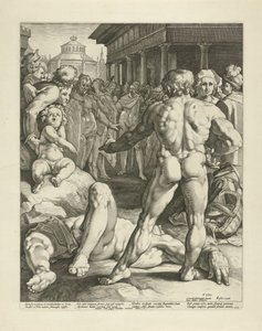 Batalha entre Ulisses e Irus de Jan Harmensz. Muller