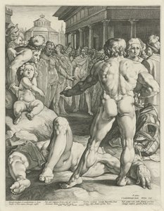 Batalha entre Ulisses e Irus de Jan Harmensz. Muller