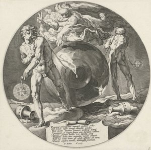 O Espírito de Deus paira sobre a água Criação do Mundo (título da série) de Jan Harmensz. Muller
