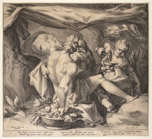 Ló e as suas filhas de Jan Harmensz. Muller
