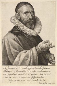 Retrato de Jans Pietersz Sweelinck, pub. 1624 (gravura)