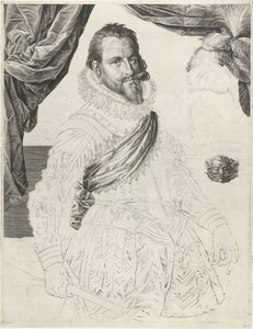 Retrato do Rei Christian IV da Dinamarca e Noruega de Jan Harmensz. Muller