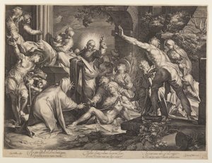 A ressurreição de Lázaro de Jan Harmensz. Muller