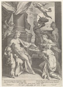 Vénus Honrada por Ninfas e um Faun de Jan Harmensz. Muller