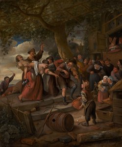 Um porco pertence ao chiqueiro, c.1673-5 de Jan Havicksz. Steen