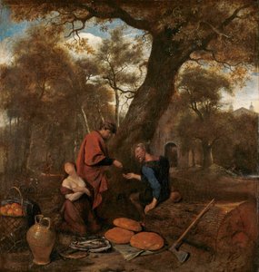 Erysichthon Vende Sua Filha Mestra de Jan Havicksz. Steen
