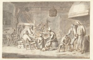 Cena da pousada com jogadores de cartas de Jan Havicksz. Steen