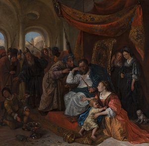 Coroa de Moisés e Faraó, c.1670 de Jan Havicksz. Steen