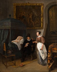 A visita do médico, c.1665-8