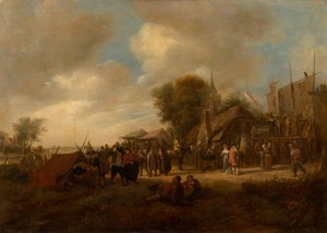 Feira da Aldeia, c. 1650-1 de Jan Havicksz. Steen