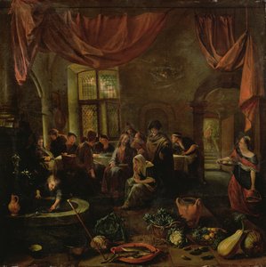 Cristo na casa de Marta e Maria, c.1655 de Jan Havickszoon Steen