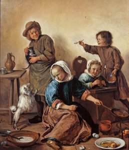 A refeição das crianças, ca 1665. de Jan Havickszoon Steen