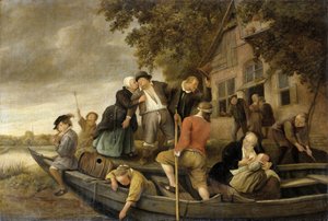 O Regresso a Casa Feliz, 1679 de Jan Havickszoon Steen