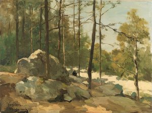 Clareira na floresta perto de Barbizon. 1900