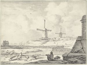 Artista de desenho no Hogendijk, fora do Haarlemmerpoort