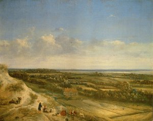 Dune Landscape, Presumivelmente perto de Santpoort, c.1675 (óleo sobre tela) de Jan II Vermeer van Haarlem