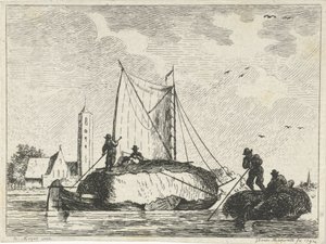 Duas barcaças de feno de Jan Izaak van Mansvelt