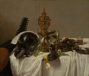 Peça de Banquete, c.1635 (óleo no painel embreagem) de Jan Jansz. den Uyl