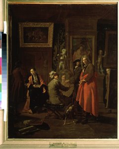 "The painter studio" Pintura de Jan Joseph Horemans the Elder (1682-1759) 1725-1730 Museu Pushkin de Moscovo