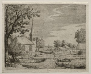 Igreja da vila. de Jan Josephsz van Goyen