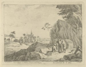 Paisagem com viajantes e pastores de Jan Lauwryn Krafft (I)